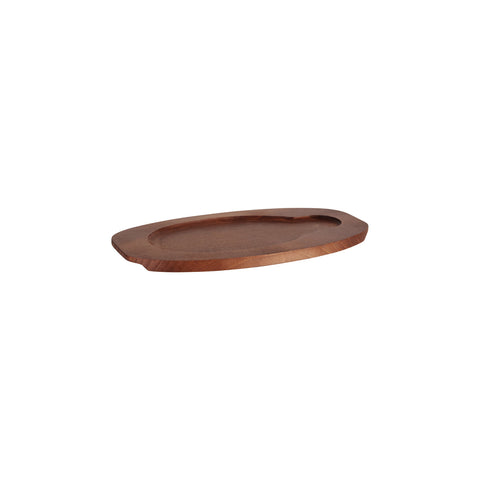 04021-B Chef Inox Cast Iron Wood Underliner for Steak Sizzler 358x185x18mm