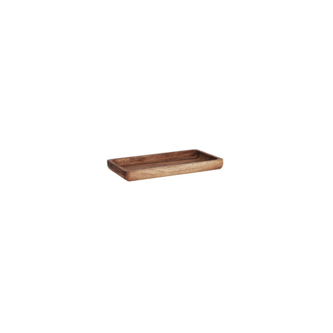 04765 Chef Inox Serve Natural Acacia Rectangular Tray 254x140x25mm