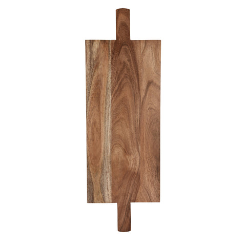 04967 Chef Inox Serve Natural Acacia Footed Paddle Board w/ Two Handles 760x254x15mm