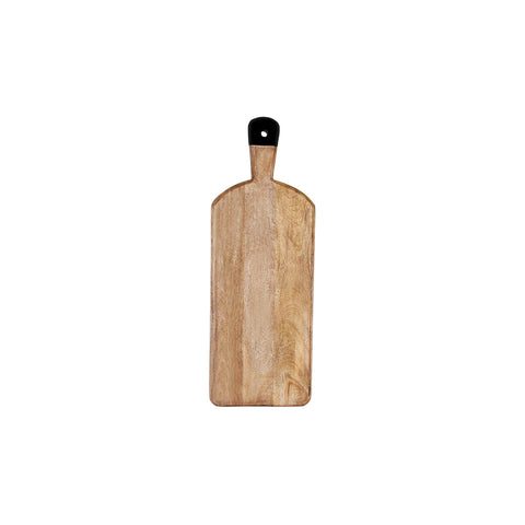 04993 Chef Inox Serve Mangowood Rectangular Serving Board w/ Black Handle 500x180x40mm