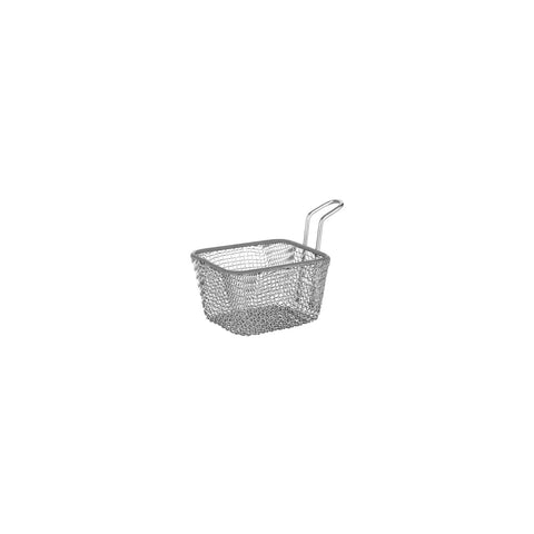 07690 Chef Inox Display Baskets & Bowls Rectangular Wire Serving Basket w/ Handle 100x90x60mm