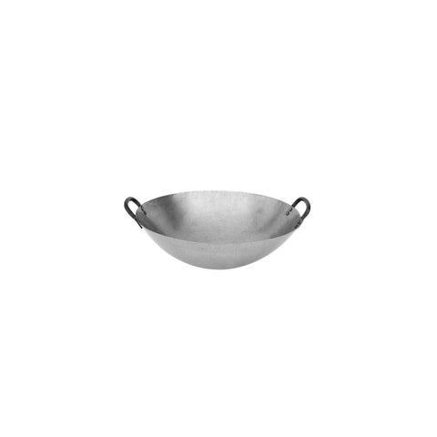 20514 Chinese Cooking Utensils Round Iron Wok w/ 2 Handles 360mm
