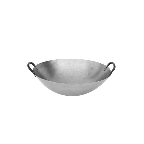 20519 Chinese Cooking Utensils Round Iron Wok w/ 2 Handles 480mm