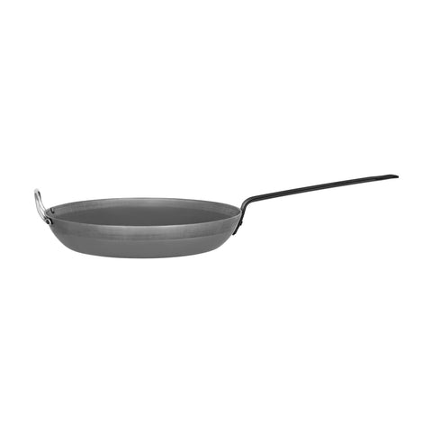 37132 Chef Inox Steel Frypans Black Steel Frypan w/ Help Handle 320x50mm