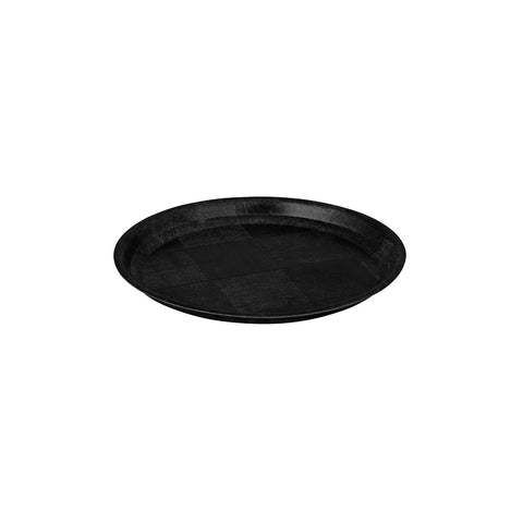 41510-BK Trays & Platters Trenton Round Tray Black Wood 250mm