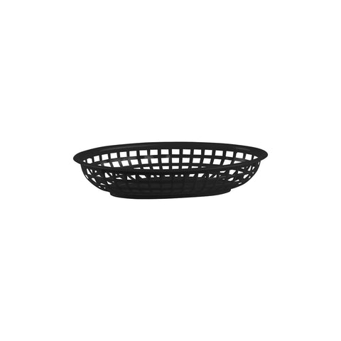 41800-BK Serving Baskets Oval Bread Basket Black 240x150x50mm