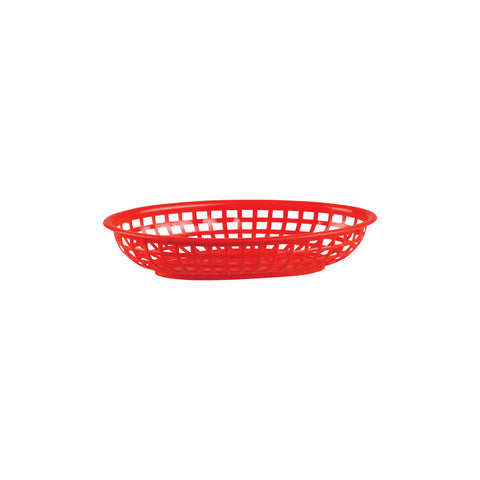 41800-R Serving Baskets Oval Bread Basket Red 240x150x50mm