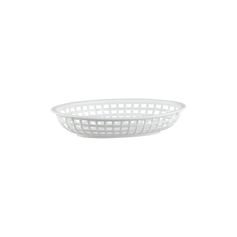41800-W Serving Baskets Oval Bread Basket White 240x150x50mm