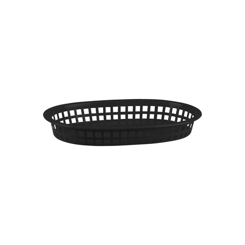 41805-BK Serving Baskets Oval Bread Basket Black 270x180x40mm