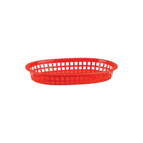 41805-R Serving Baskets Oval Bread Basket Red 270x180x40mm