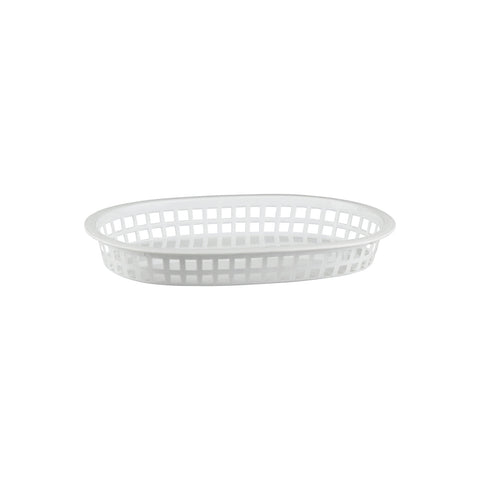 41805-W Serving Baskets Oval Bread Basket White 270x180x40mm