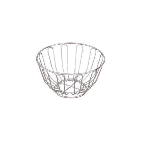 41821 Serving Baskets Round Bread Basket Chrome Plated 240x115mm