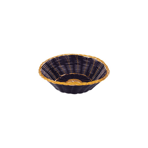 41878 Serving Baskets Round Bread Basket Black 200x60mm