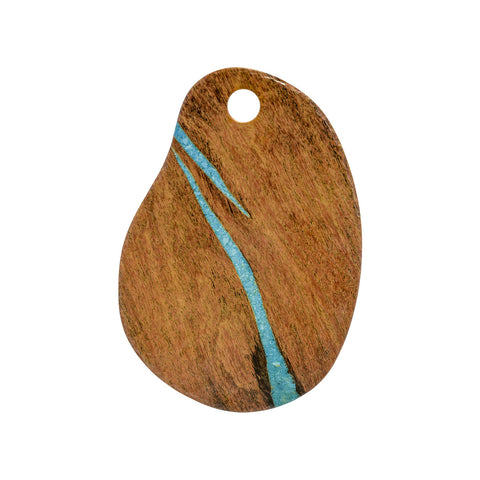 460052 Cheforward Lapis Organic Platters Lapis Organic Platter Cherry with Turquoise 305x440mm