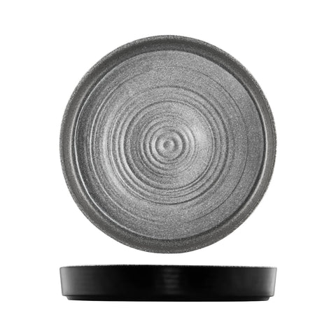 468140 Cheforward Infuse Stone Grey Infuse Stone Grey Round Platter 406x62mm