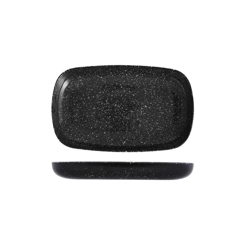 469111-GY Fortessa Melamine Camp Rectangular Coupe Plate Charcoal Grey 278x172mm