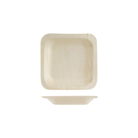 475111 Bio Wood Disposables Bio Wood Square Plate 115x115mm