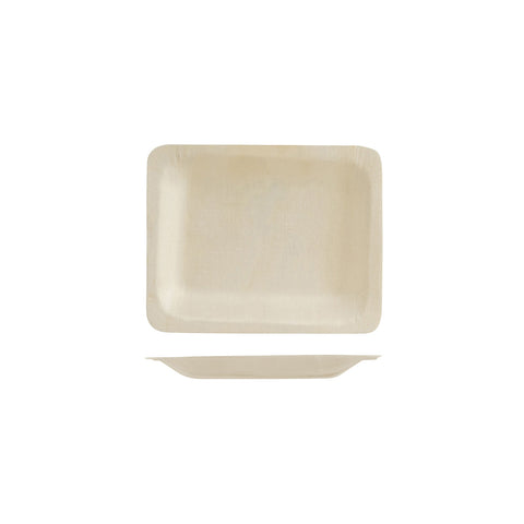 475112 Bio Wood Disposables Bio Wood Rectangular Plate 120x90mm