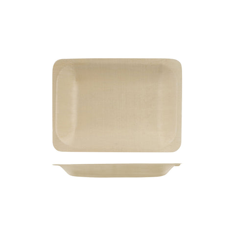 475220 Bio Wood Disposables Bio Wood Rectangular Plate 220x140mm