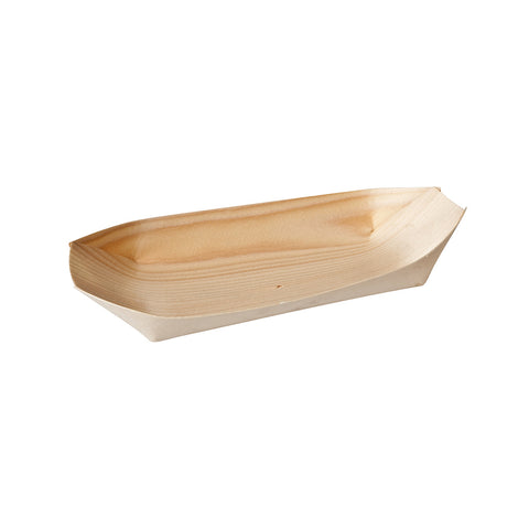 47817 Bio Wood Disposables Bio Wood Oval Boat 170x85mm