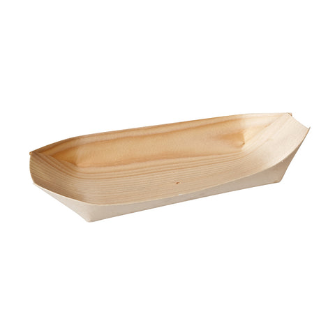 47822 Bio Wood Disposables Bio Wood Oval Boat 225x110mm