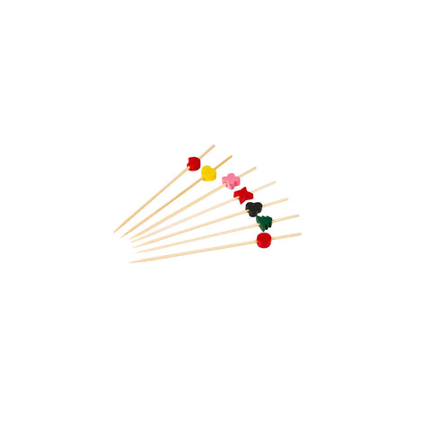 47950 Garnishes & Skewers Party Pick Assorted Design Bamboo 120mm