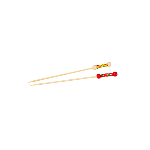 47960 Garnishes & Skewers Party Pick Assorted Colours Bamboo 120mm
