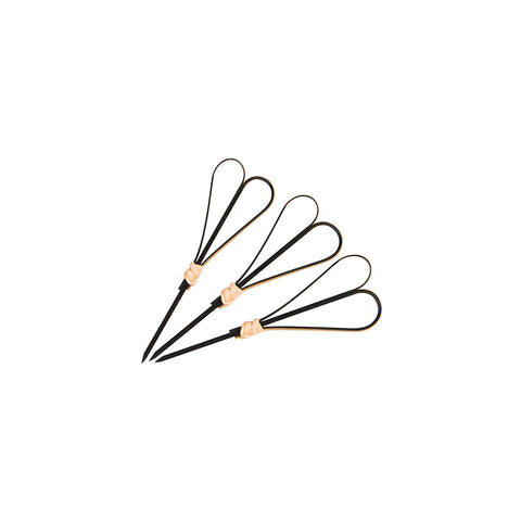 47980-BK Garnishes & Skewers Heart Skewer Black Bamboo 100mm