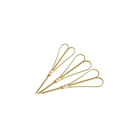 47980 Garnishes & Skewers Heart Skewer Natural Bamboo 100mm