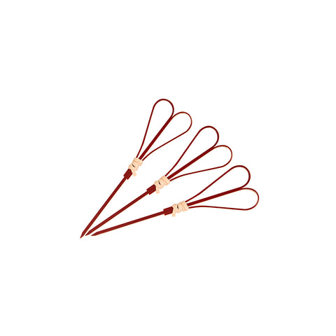 47982-R Garnishes & Skewers Heart Skewer Red Bamboo 120mm