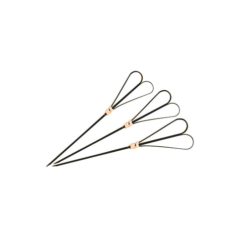 47985-BK Garnishes & Skewers Heart Skewer Black Bamboo 150mm