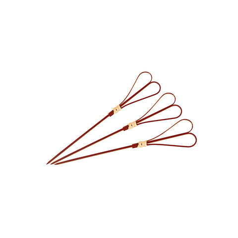47985-R Garnishes & Skewers Heart Skewer Red Bamboo 150mm