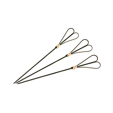 47988-BK Garnishes & Skewers Heart Skewer Black Bamboo 180mm
