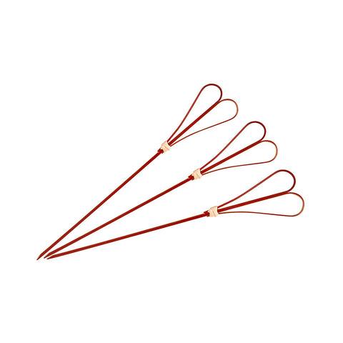 47988-R Garnishes & Skewers Heart Skewer Red Bamboo 180mm