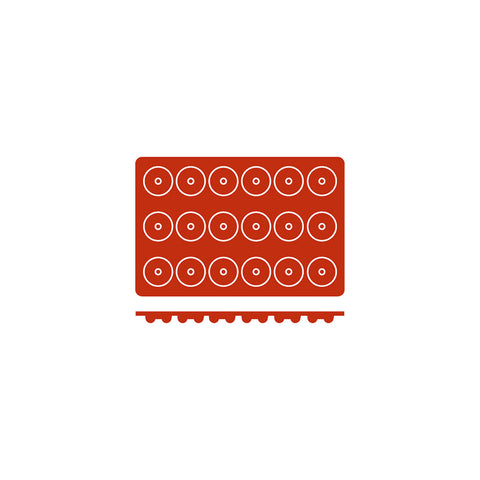 54610 Silicone Moulds Mini Savarin Mould 300x175mm / 18ml