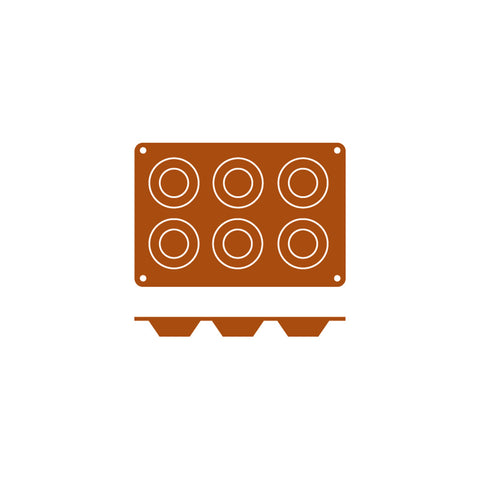 54616 Silicone Moulds Tartaleta Mould 300x175mm / 70ml