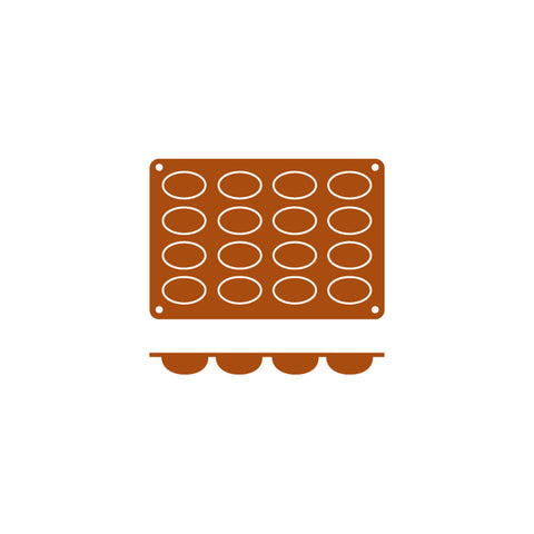 54617 Silicone Moulds Oval Mould 300x175mm / 30ml