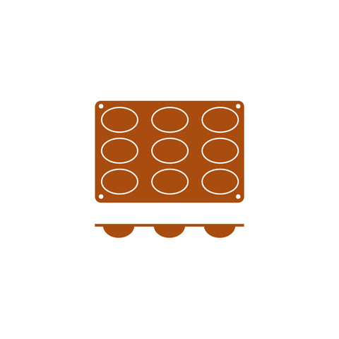 54618 Silicone Moulds Oval Mould 300x175mm / 70ml