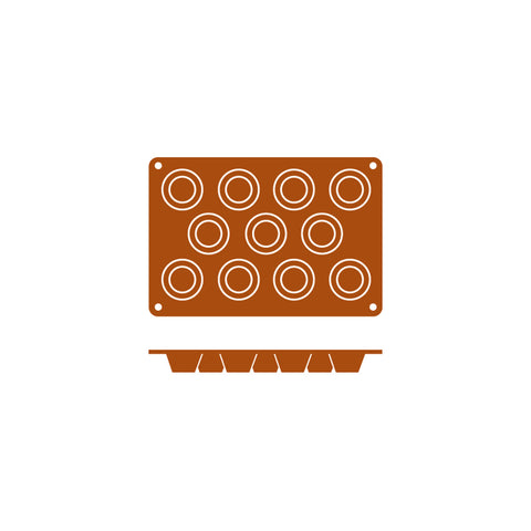 54622 Silicone Moulds Muffin Mould 300x175mm / 50ml