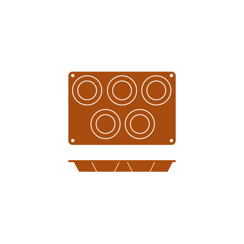 54624 Silicone Moulds Muffin Mould 300x175mm / 135ml