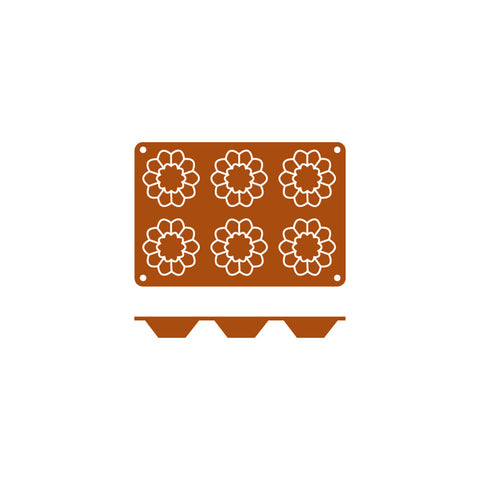 54635 Silicone Moulds Mini Briochette Mould 300x175mm / 50ml