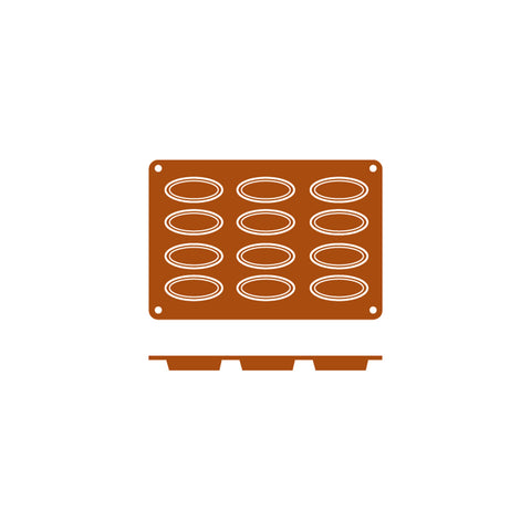 54638 Silicone Moulds Mini Barqueta Mould 300x175mm / 20ml