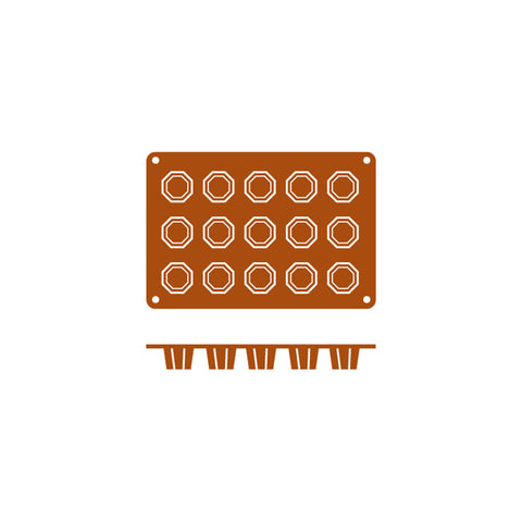 54640 Silicone Moulds Octogono Mould 300x175mm / 30ml