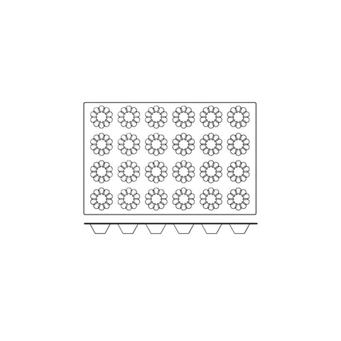 54801 Silicone Moulds Brioche Mould 600x400mm / 84ml
