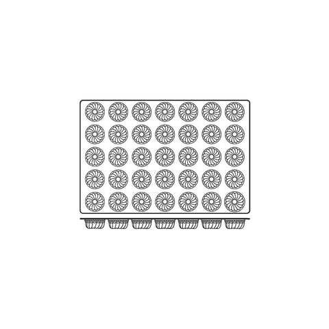54849 Silicone Moulds Gugelhuph Mould 600x400mm / 80ml