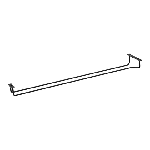 56162 Glassware Storage Glass Hanger - Single Row - Black 600mm