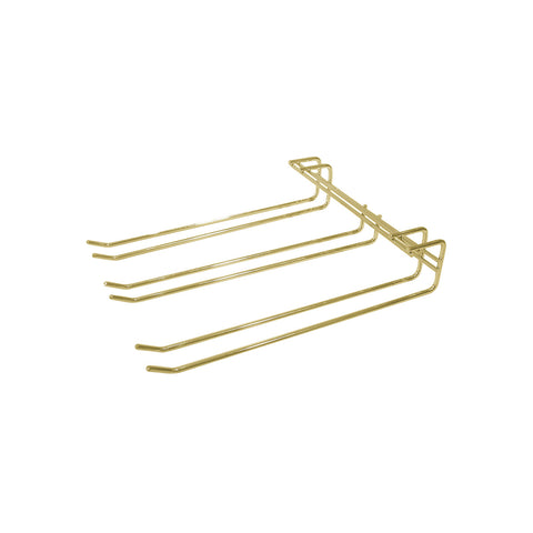 56183 Glassware Storage Glass Hanger - Triple Row - Brass 270x220mm