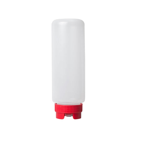 69732-R Criko Sauce Bottles Sauce Bottle w/ Red Lid 1000ml