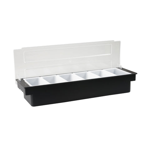 70831 Dispensers / Organisers Condiment Dispenser 6 Compartment Plastic 160x500x95mm