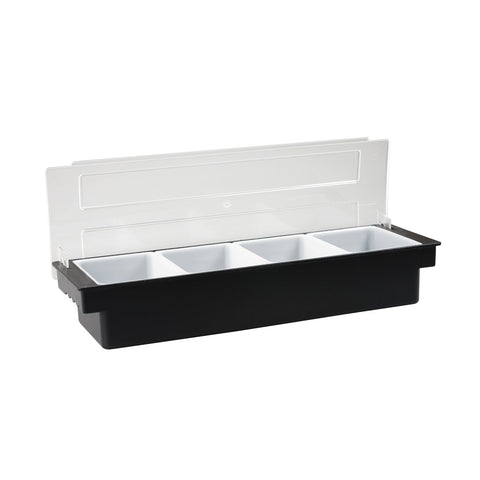 70832 Dispensers / Organisers Condiment Dispenser 4 Compartment Plastic 160x500x95mm